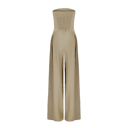 Wide Leg Strapless Jumpsuit