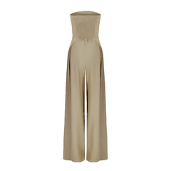 Wide Leg Strapless Jumpsuit