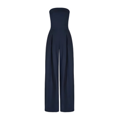 Wide Leg Strapless Jumpsuit