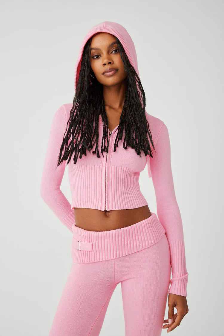 Anne™ -  Zip Up Hoodie, Comfy Jeans Set - Calestra