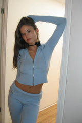 Anne™ -  Zip Up Hoodie, Comfy Jeans Set - Calestra