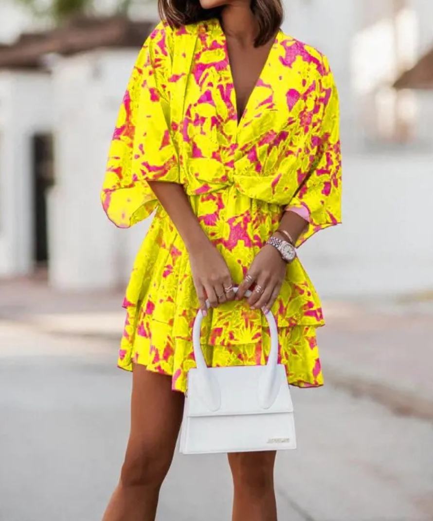TradeTrends™ | Bohemian Floral Mini Dress - Calestra