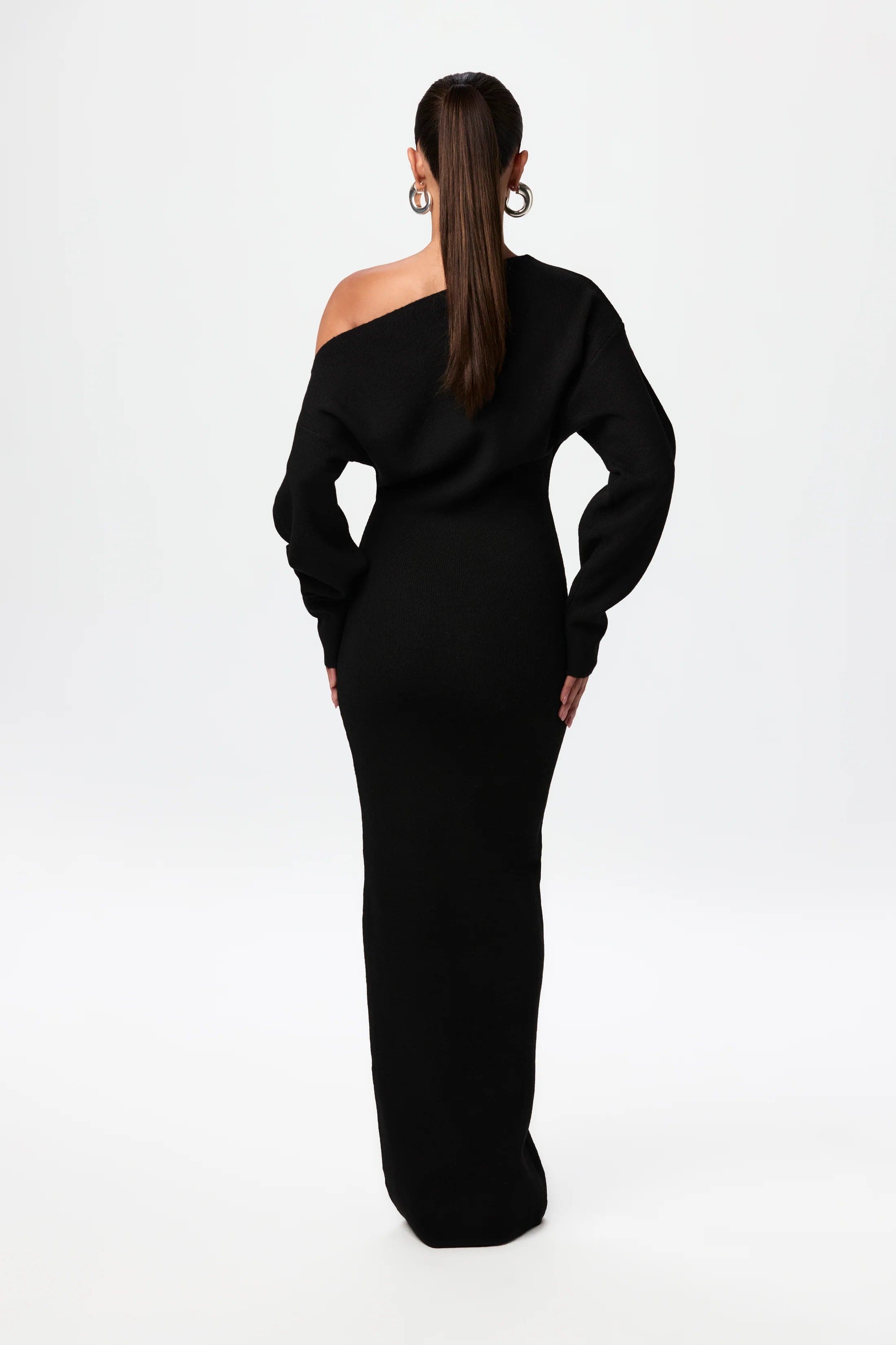 Lisanne™ Lage Schouder Sweater Jurk - Calestra