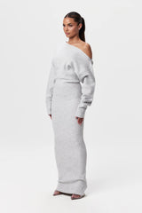 Lisanne™ Lage Schouder Sweater Jurk - Calestra