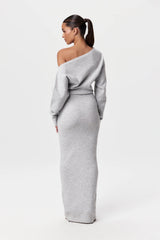 Lisanne™ Lage Schouder Sweater Jurk - Calestra