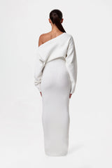 Lisanne™ Lage Schouder Sweater Jurk - Calestra