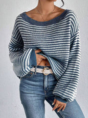 Fleur™ - Baggy Gestreepte Sweater - Calestra