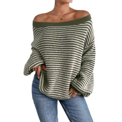 Fleur™ - Baggy Gestreepte Sweater - Calestra