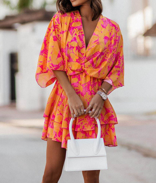TradeTrends™ | Bohemian Floral Mini Dress - Calestra