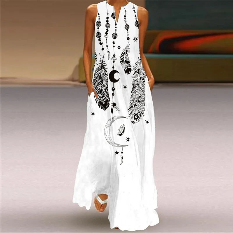 Aurelia™ Butterfly Bloom A-Line Dress - Calestra