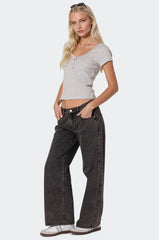 ✦ Aria Low-Rise Wide Leg Jeans