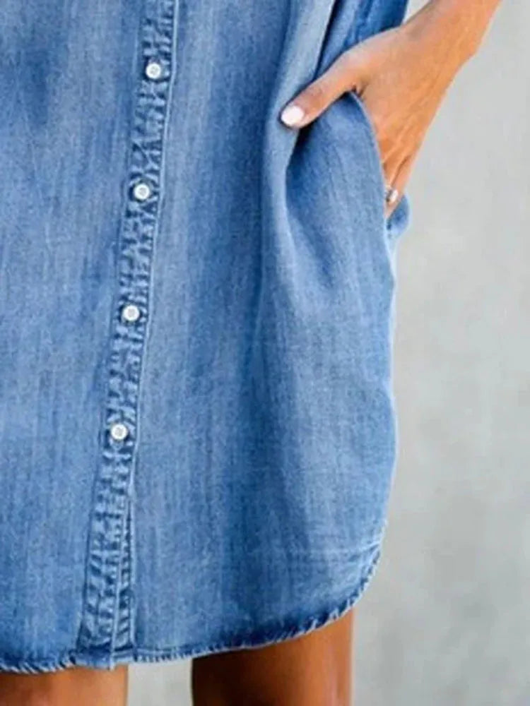 Jessa | Timeless Denim Dress - Calestra