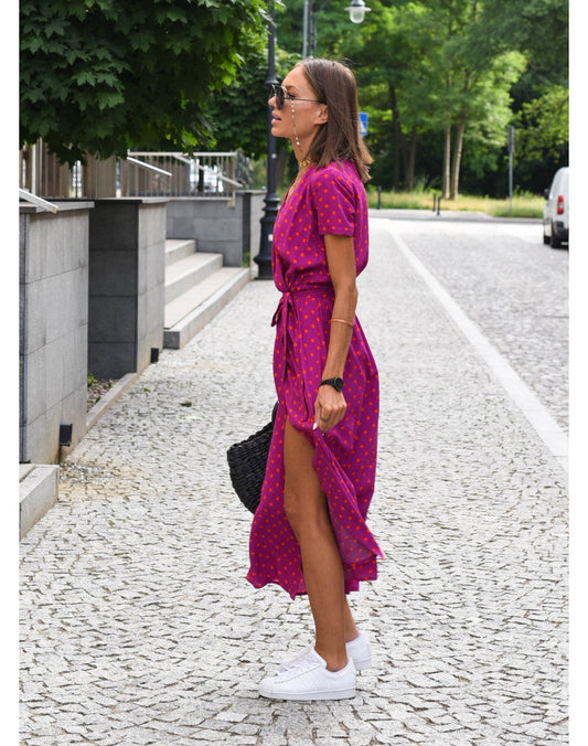 Nadia | Elegant Dress with Print - Calestra