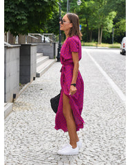Nadia | Elegant Dress with Print - Calestra