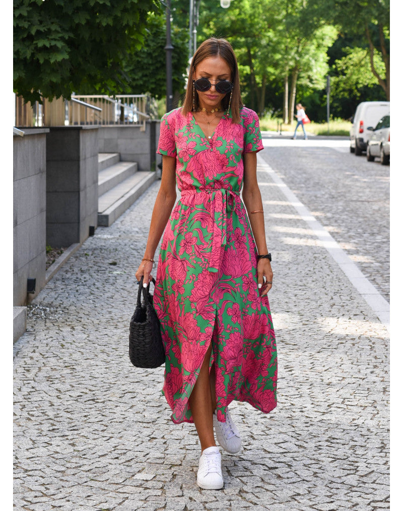 Nadia | Elegant Dress with Print - Calestra