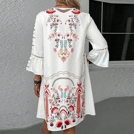 Aurora | V-Neck A-Line Beach Dress (Almost sold out) - Calestra