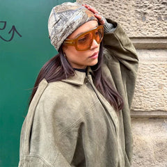 ✦ Valeria Suede Bomber Jacket