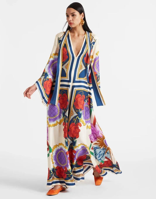 TradeTrends™ | Charming Floral Maxi Dress - Calestra