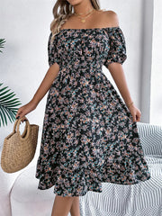 Smocked Midi Dress
