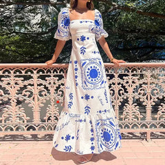 Elara Pleated Maxi Dress - Calestra