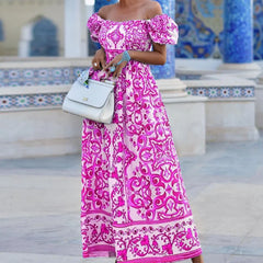 Isla Off-Shoulder Maxi Dress - Calestra