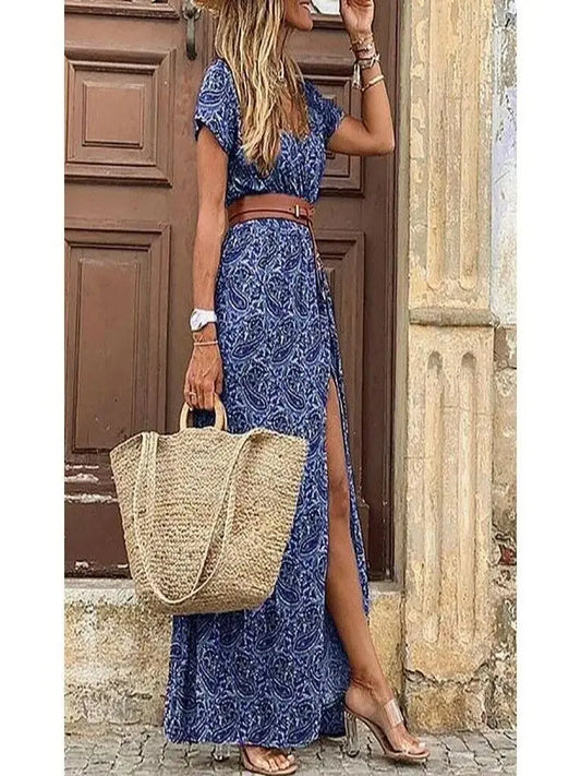Vivienne | Floral Pleated Midi Dress - Calestra