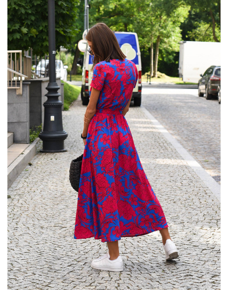 Nadia | Elegant Dress with Print - Calestra