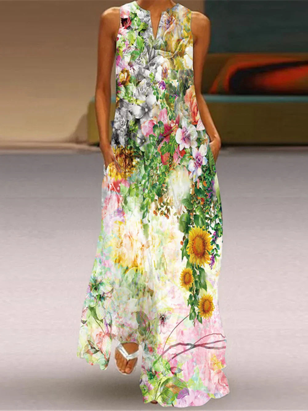 Aurelia™ Butterfly Bloom A-Line Dress - Calestra