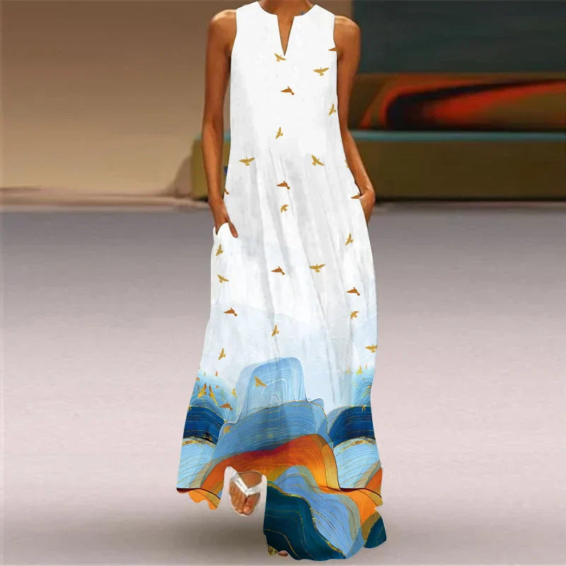 Aurelia™ Butterfly Bloom A-Line Dress - Calestra