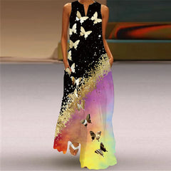 Aurelia™ Butterfly Bloom A-Line Dress - Calestra