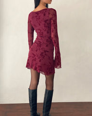 Linera™ Lange Mouwen Mini Jurk - Calestra