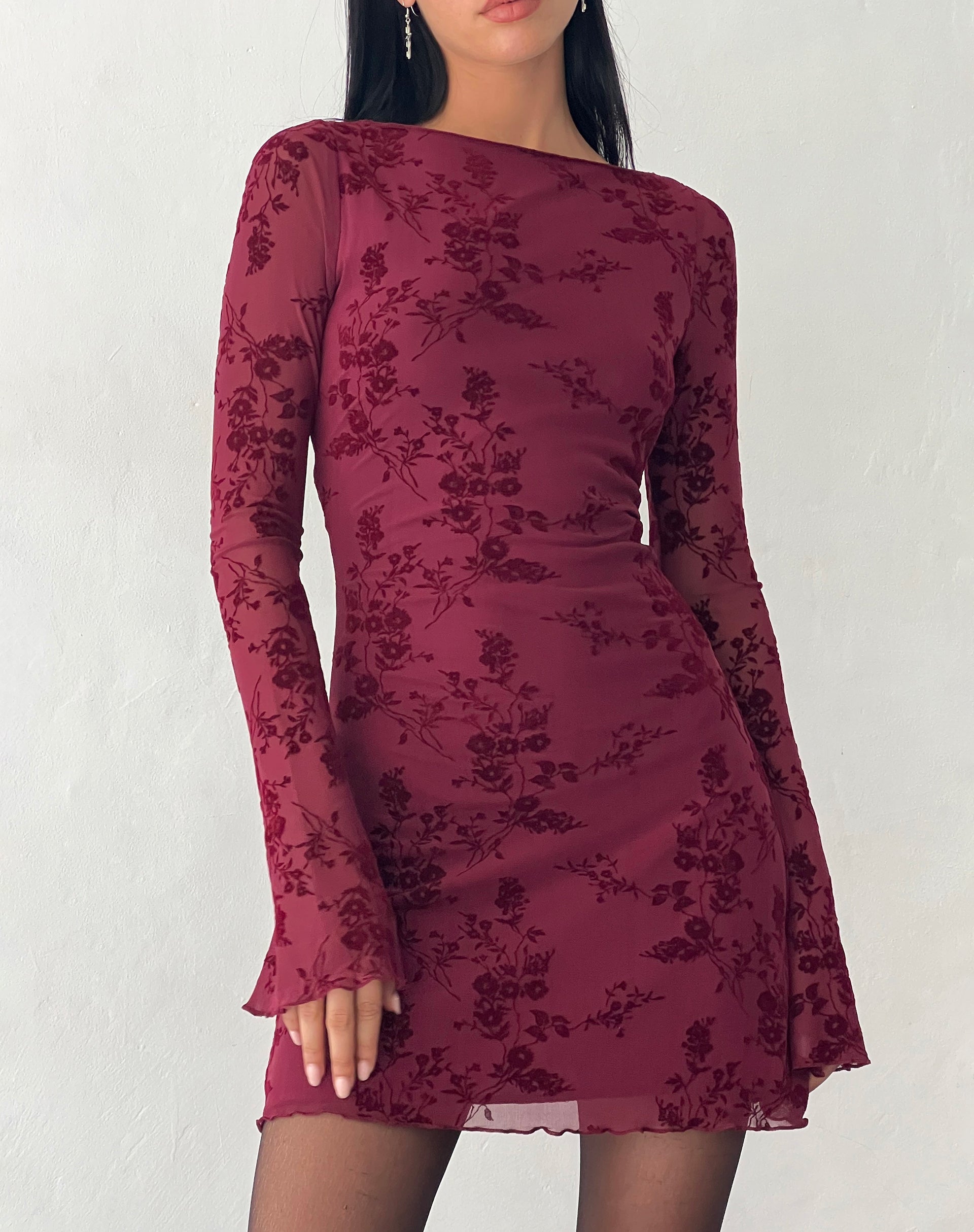 Linera™ Lange Mouwen Mini Jurk - Calestra