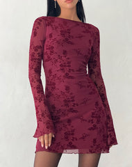 Linera™ Lange Mouwen Mini Jurk - Calestra