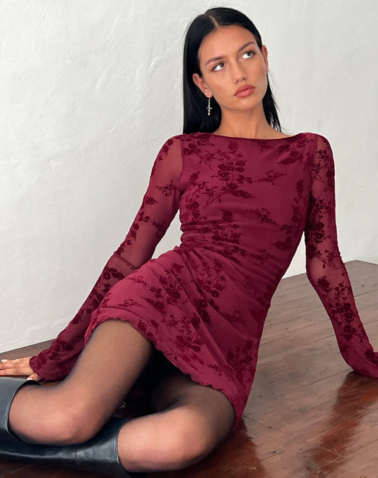 Linera™ Lange Mouwen Mini Jurk - Calestra