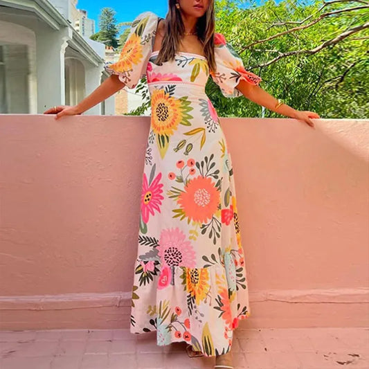 Elara Pleated Maxi Dress - Calestra