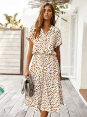 Dotarie™ Polka Midi Shirt Dress - Calestra
