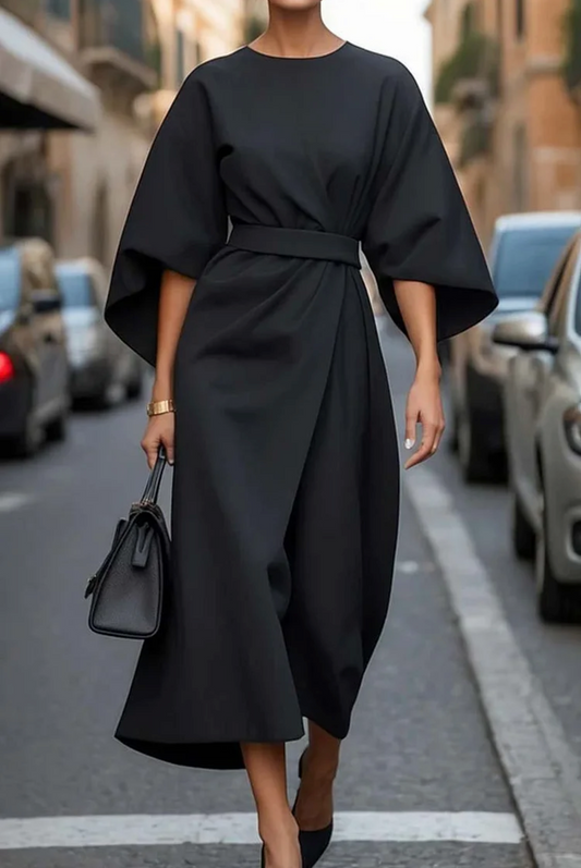 Véda – Luxe Lantern Sleeve Dress - Calestra