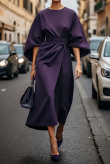Véda – Luxe Lantern Sleeve Dress - Calestra