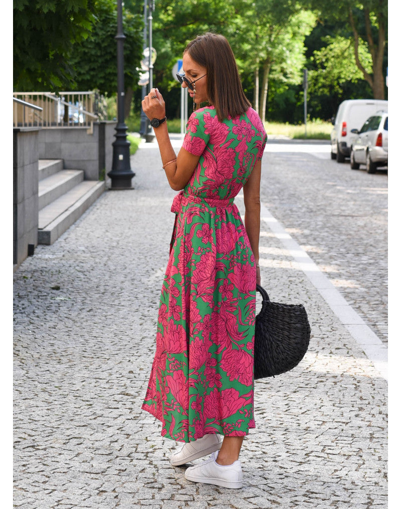 Nadia | Elegant Dress with Print - Calestra