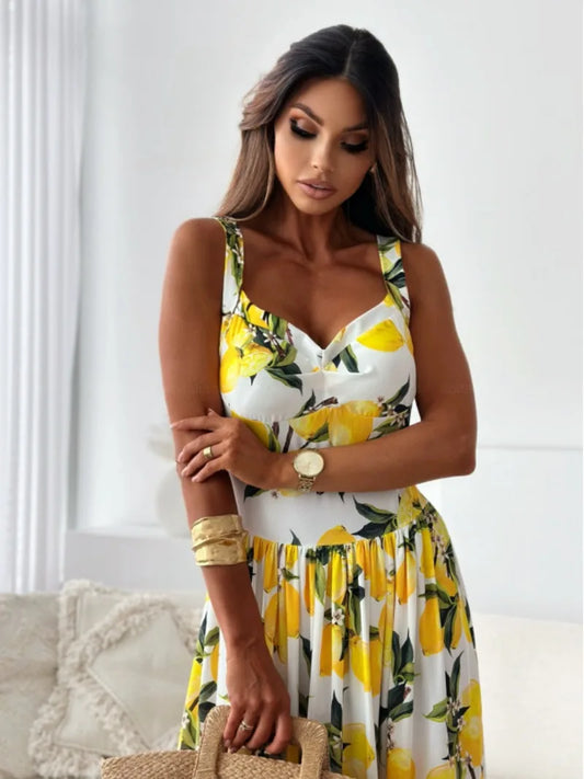 Lucia Backless Pleated Maxi Dress - Calestra