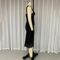 Lela™ Elegante Zwarte Rugloze Jurk - Calestra