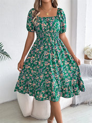 Smocked Midi Dress