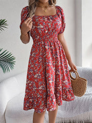 Smocked Midi Dress