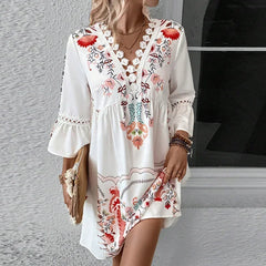 Aurora | V-Neck A-Line Beach Dress (Almost sold out) - Calestra