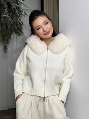 Eline™ Stijlvolle Fur Hoodie - Calestra