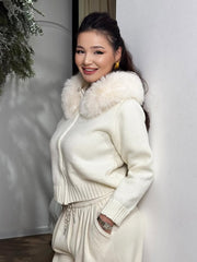 Eline™ Stijlvolle Fur Hoodie - Calestra