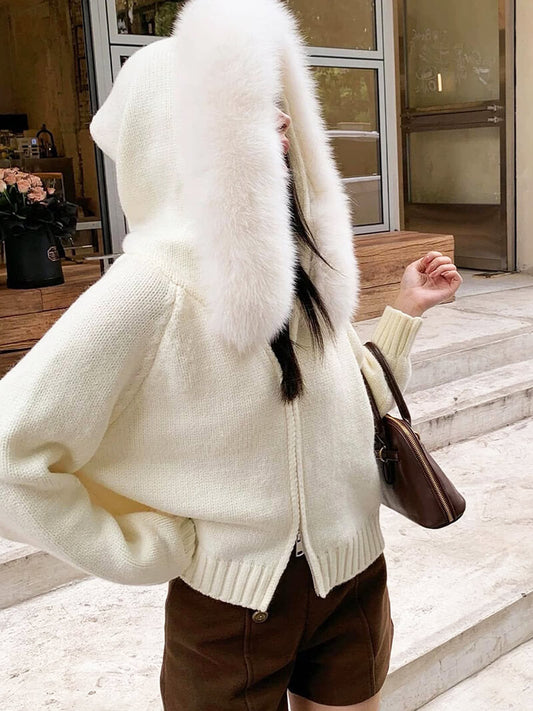 Eline™ Stijlvolle Fur Hoodie - Calestra
