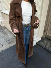 Jada™ Suede Trenchcoat Dames - Calestra