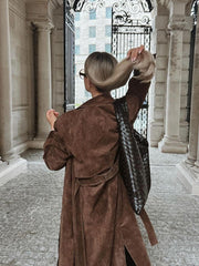 Jada™ Suede Trenchcoat Dames - Calestra