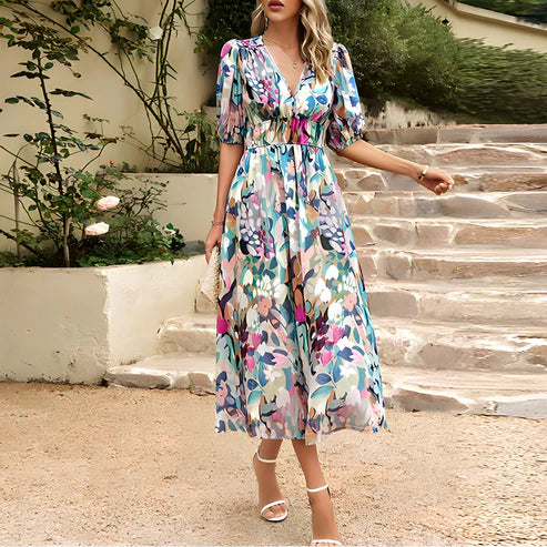 Leona | Elegant Midi Dress - Calestra